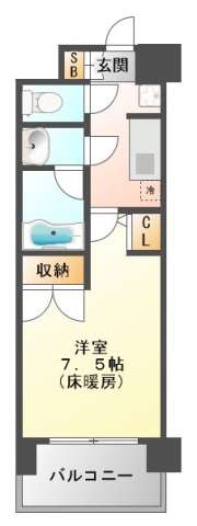 地下鉄御堂筋線 江坂駅 徒歩3分 13階建 築17年の間取り写真