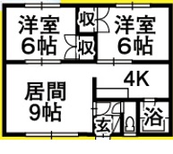 コーポ山崎B-11の間取り