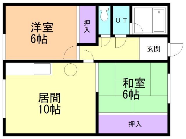 加地ハイツ2号棟の間取り