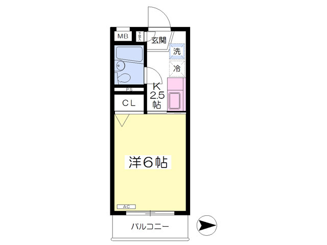 仙台市若林区六十人町のマンションの間取り