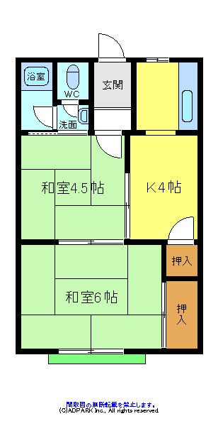 若竹荘の間取り