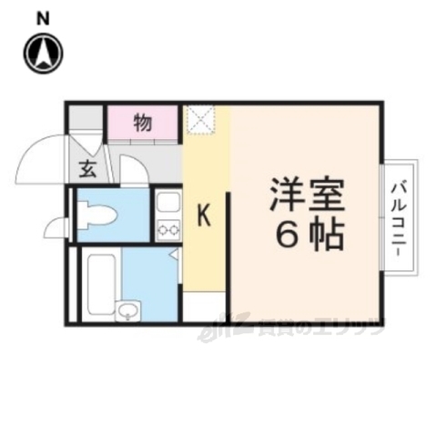 亀岡市篠町柏原のアパートの間取り