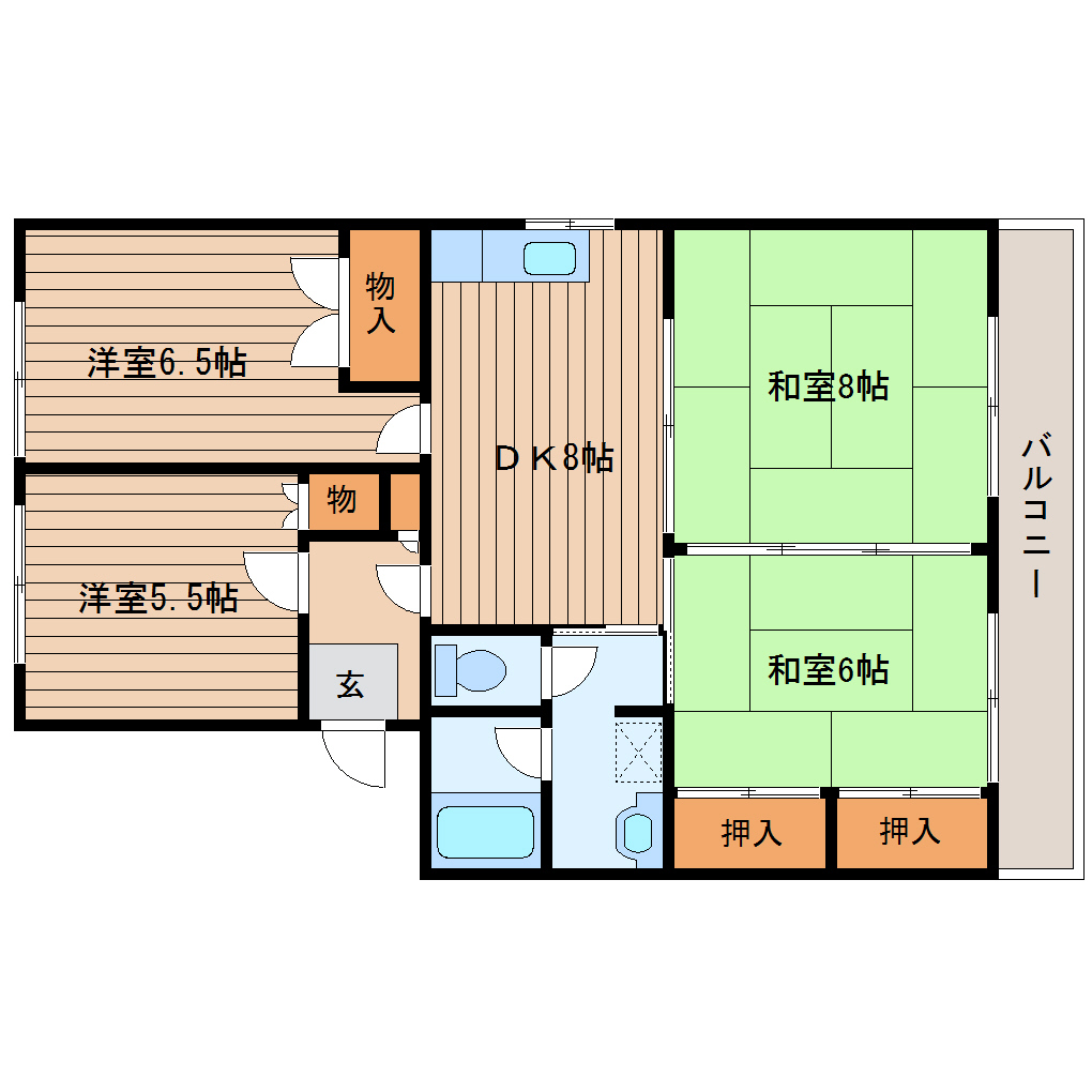 杜栄マンションの間取り