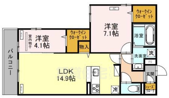 ルシェーナ西田辺の間取り