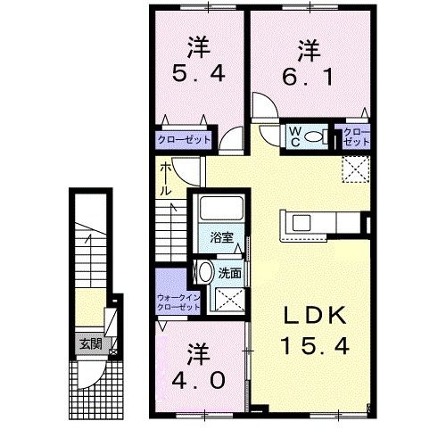 ヒカルサ　苫小牧　フロントの間取り