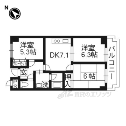 レスポワール星田の間取り