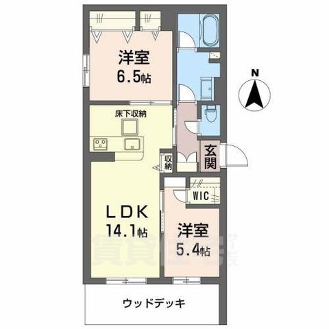 堺市北区新金岡町のマンションの間取り