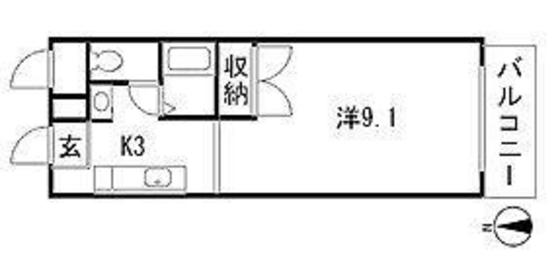 安芸郡府中町茂陰のマンションの間取り