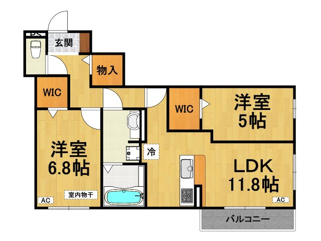 尼崎市塚口町のアパートの間取り