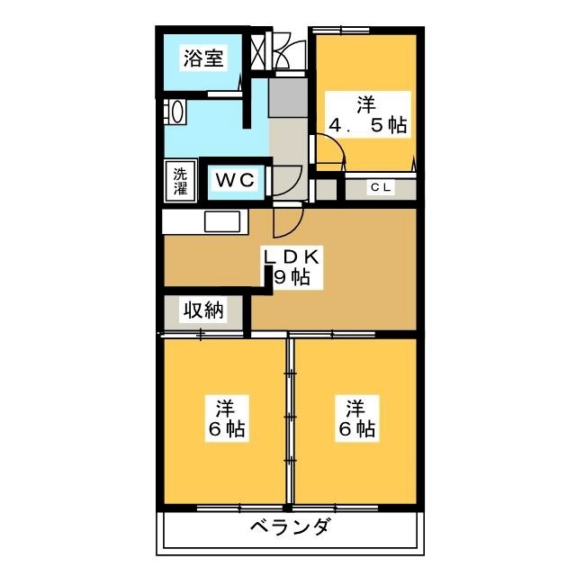 サニーハイツ花みずきの間取り