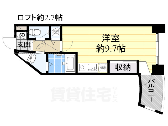 吹田市垂水町のマンションの間取り