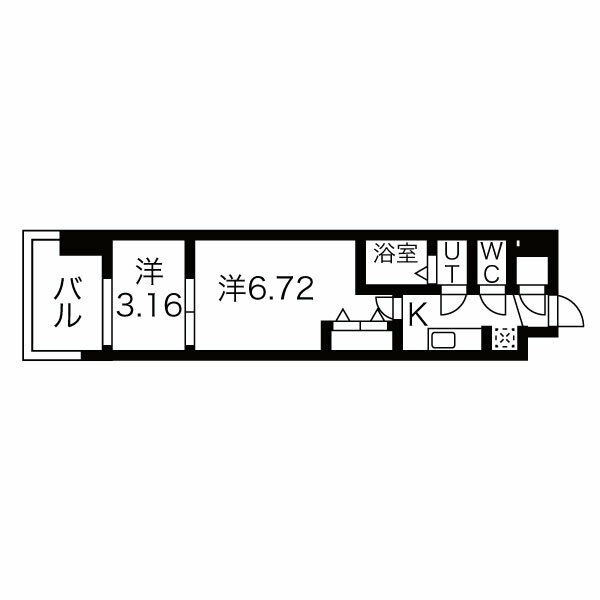 東大阪市横枕西のマンションの間取り