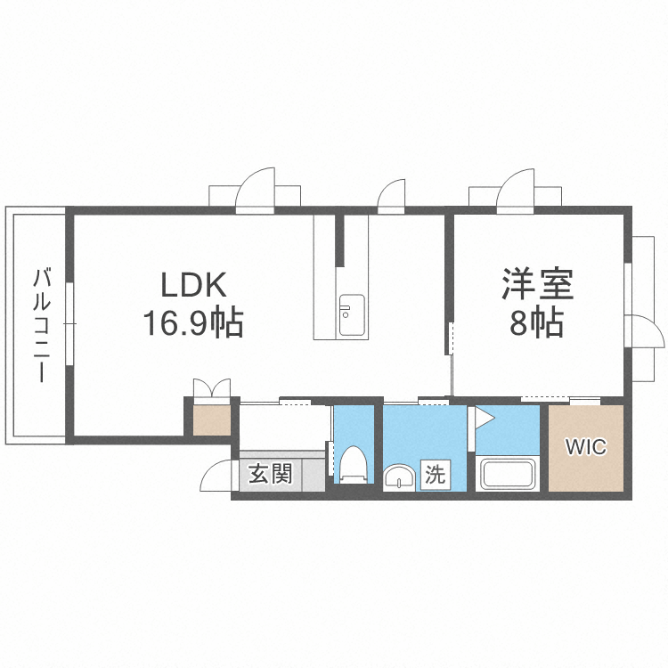 エフコート南１１条の間取り