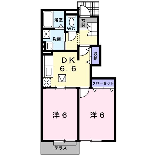 伊勢市御薗町上條のアパートの間取り