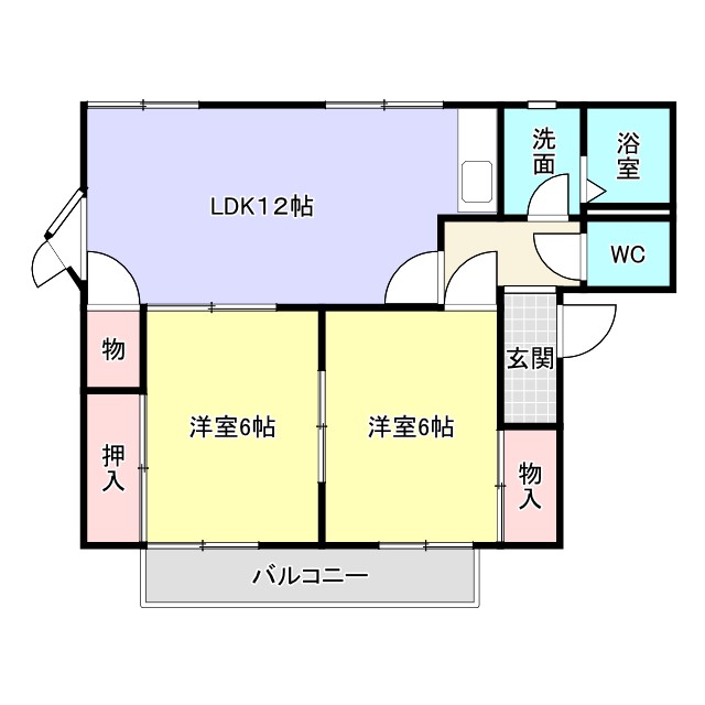 豊橋市牟呂外神町のアパートの間取り