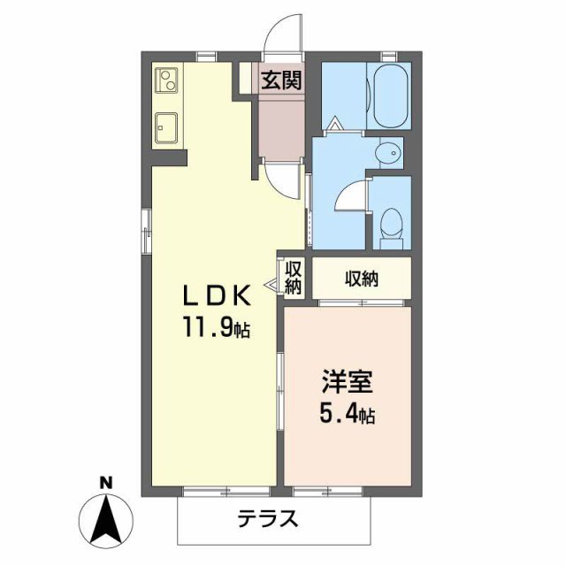 加東市藤田のアパートの間取り