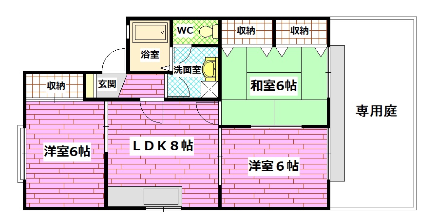 セジュール中井Ａ棟の間取り