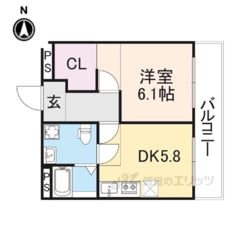 【大和郡山市柳のマンションの間取り】