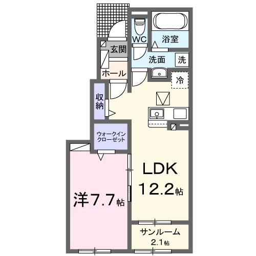 碧南市荒子町のアパートの間取り