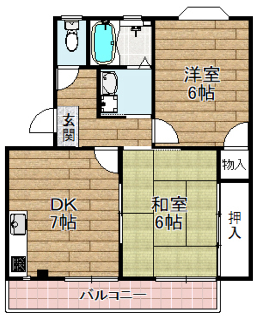 三島郡島本町桜井のマンションの間取り