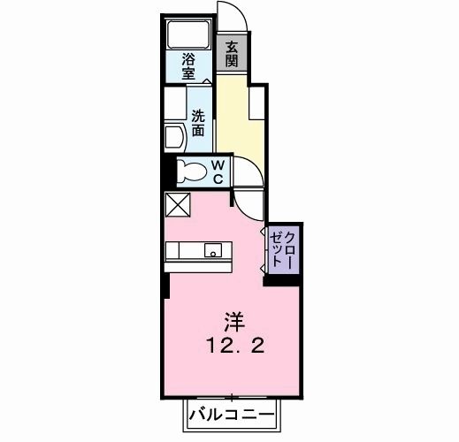 明石市二見町西二見駅前のアパートの間取り