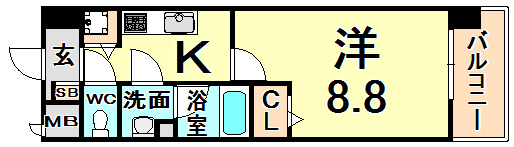 グランシャリオ(尼崎)の間取り