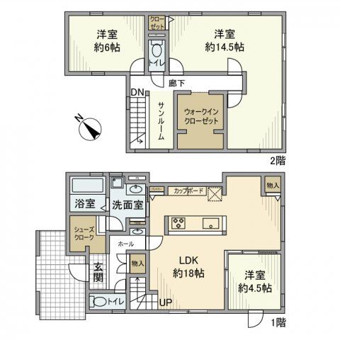 中志段味可良素戸建の間取り