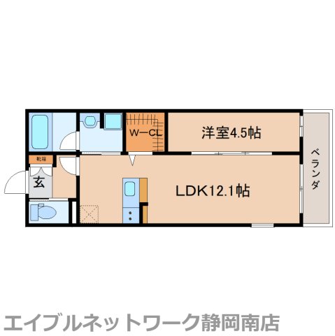 静岡市駿河区中原のマンションの間取り