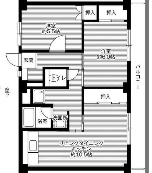 ビレッジハウス川瀬3号棟の間取り