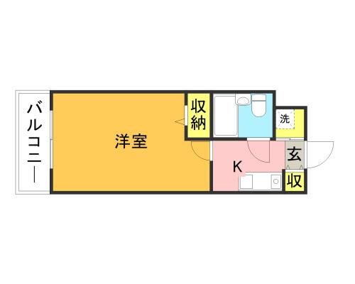 鹿児島市下荒田のマンションの間取り