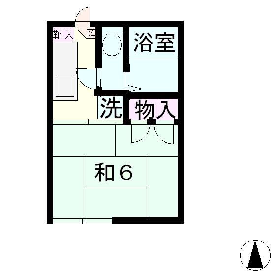 大津市中央のアパートの間取り