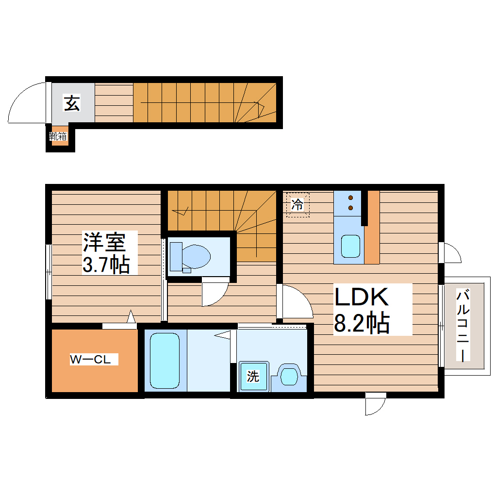 フルール Aの間取り