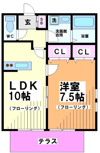 杉並区南荻窪のアパートの間取り