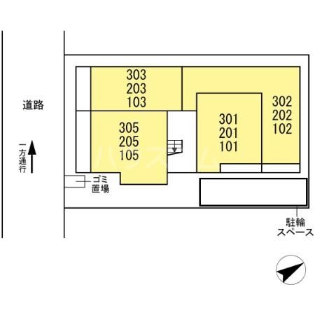 【刈谷市末広町のアパートの駐車場】