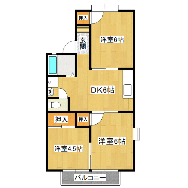 コーポジュリＩの間取り