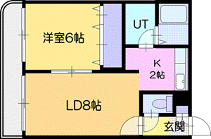 江別市文京台東町のマンションの間取り