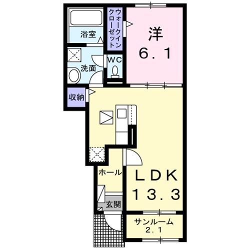 ドリームシャインコート　Ａの間取り