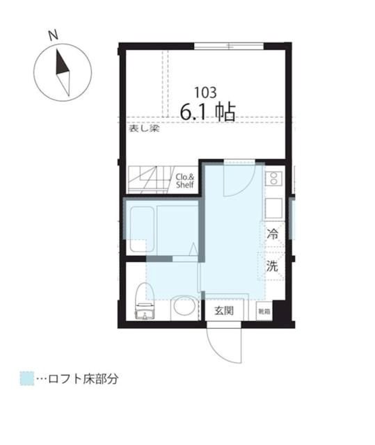 横浜市鶴見区諏訪坂のアパートの間取り