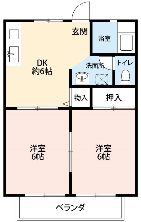 ライトハイツＥ棟の間取り