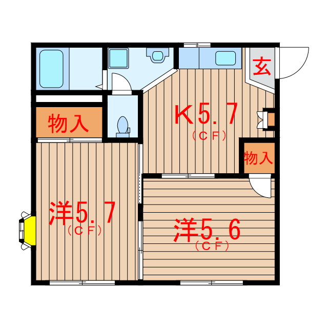 船橋市金杉のアパートの間取り