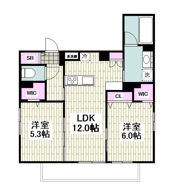 横浜市西区戸部町のマンションの間取り