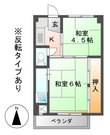 ビレッジハウス関の間取り