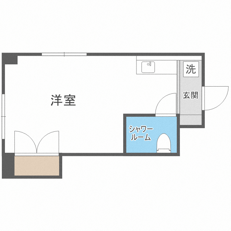 札幌市中央区北二条東のマンションの間取り