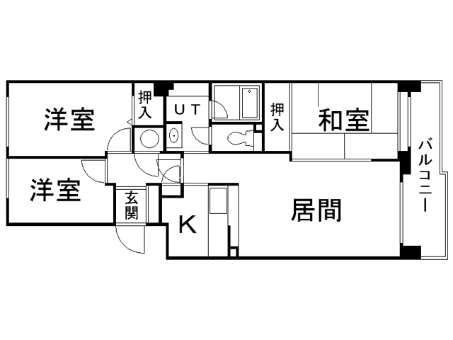 コープ野村山鼻の間取り