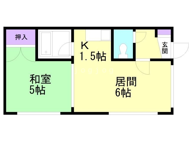 札幌市西区琴似四条のアパートの間取り