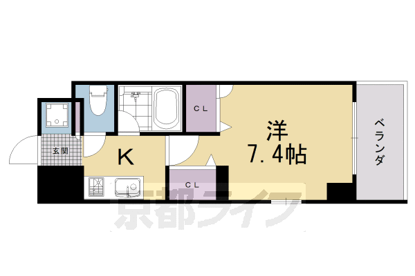 クリスタルグランツ西大路御池の間取り