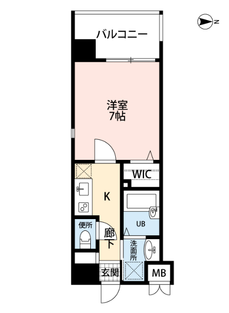 福岡市東区千早のマンションの間取り