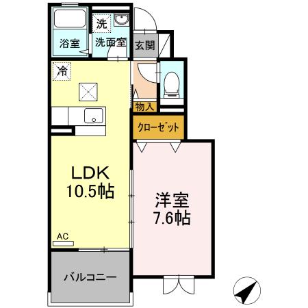 パセオプラシード成田Aの間取り