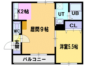 Ｎ３８コートの間取り