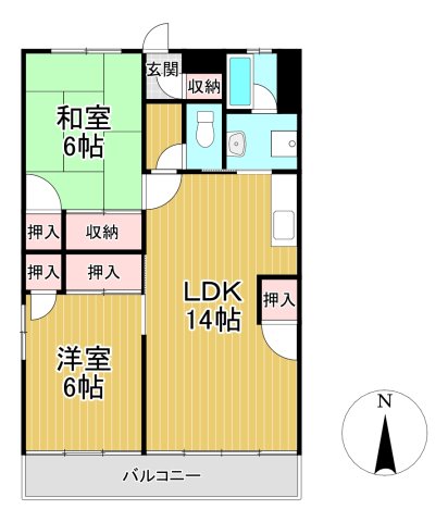 グランカーサ清蘭の間取り